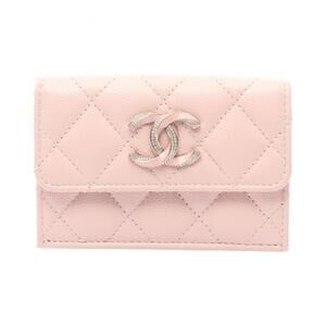 CHANEL Pink Caviar Leather Wallet